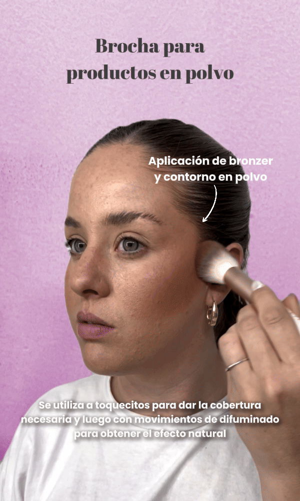 brocha para bronzer o contorno en polvo ga makeup x caro arjona